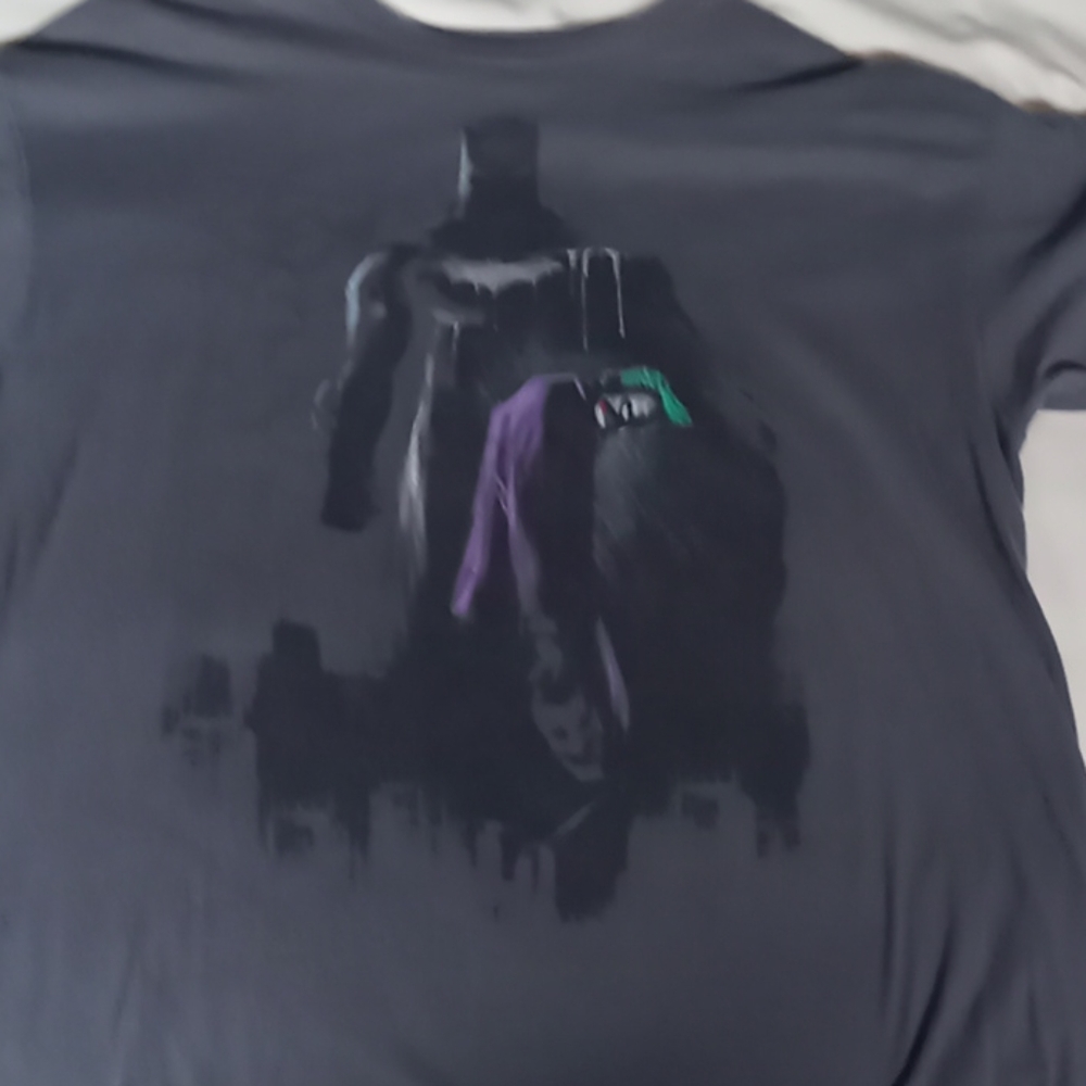 Batman with Joker t-shirt